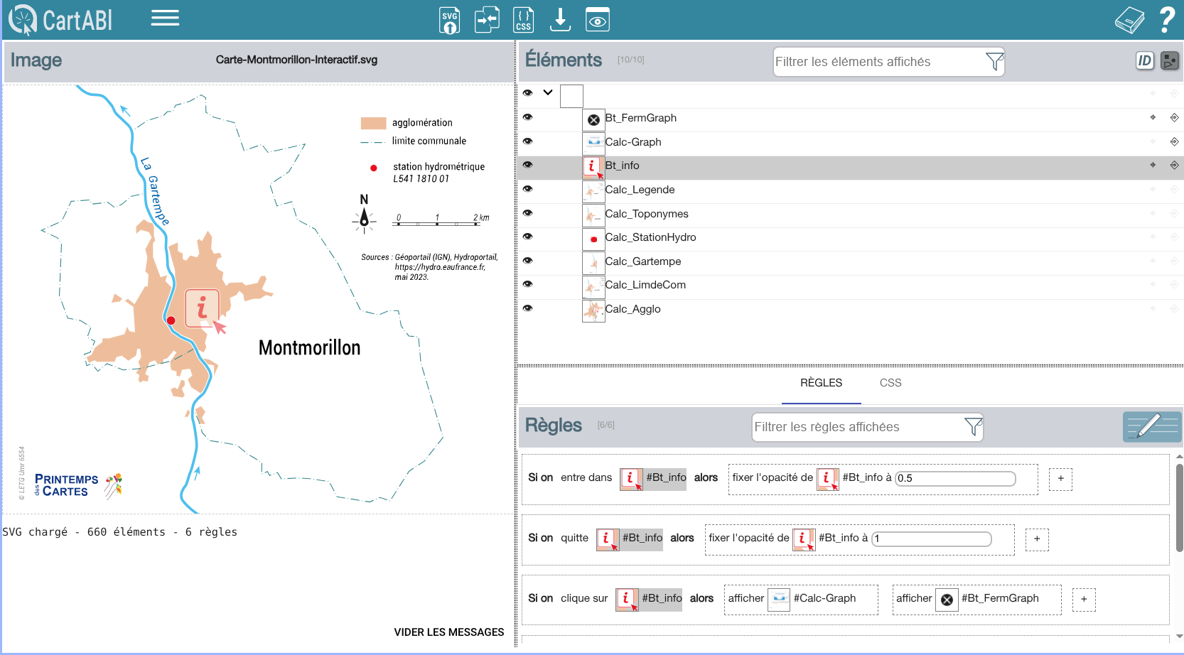 Capture d'écran de l'application CartAbl