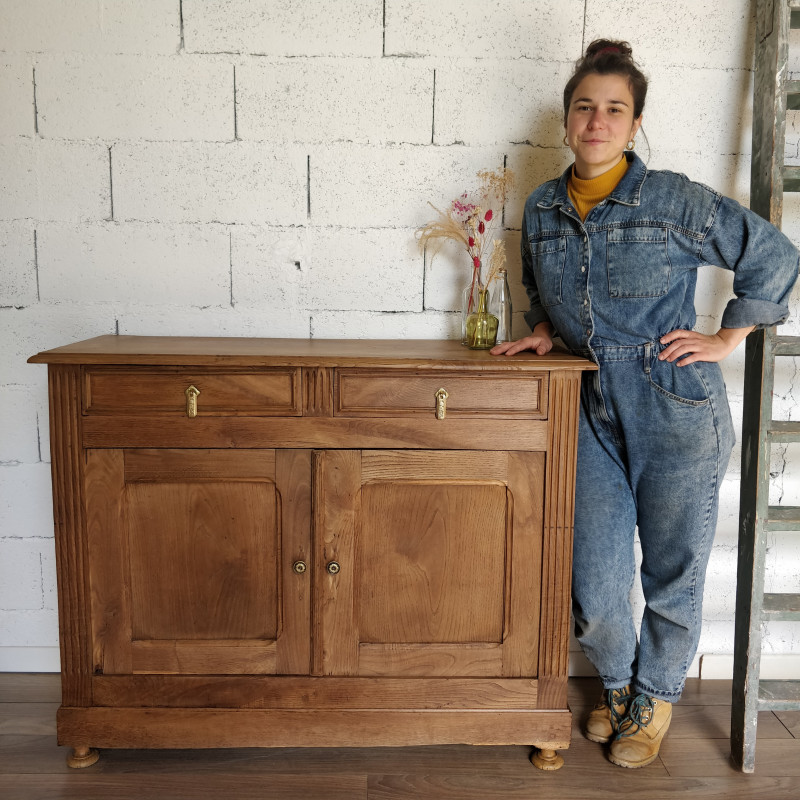 Morgane Petiteau et un buffet art déco rénové