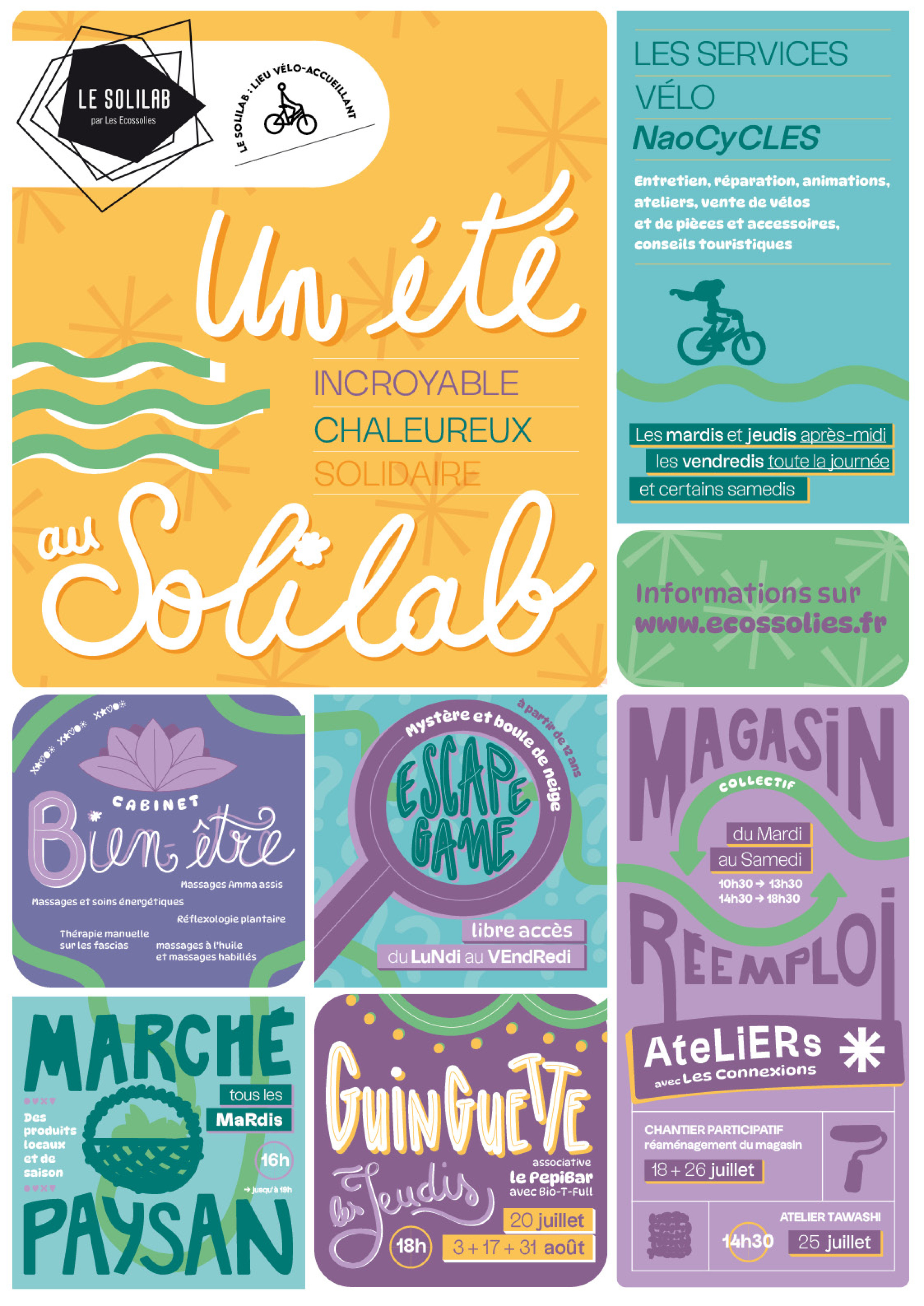 SOLILAB - affiche programme été affiche programme Solilab été 2023