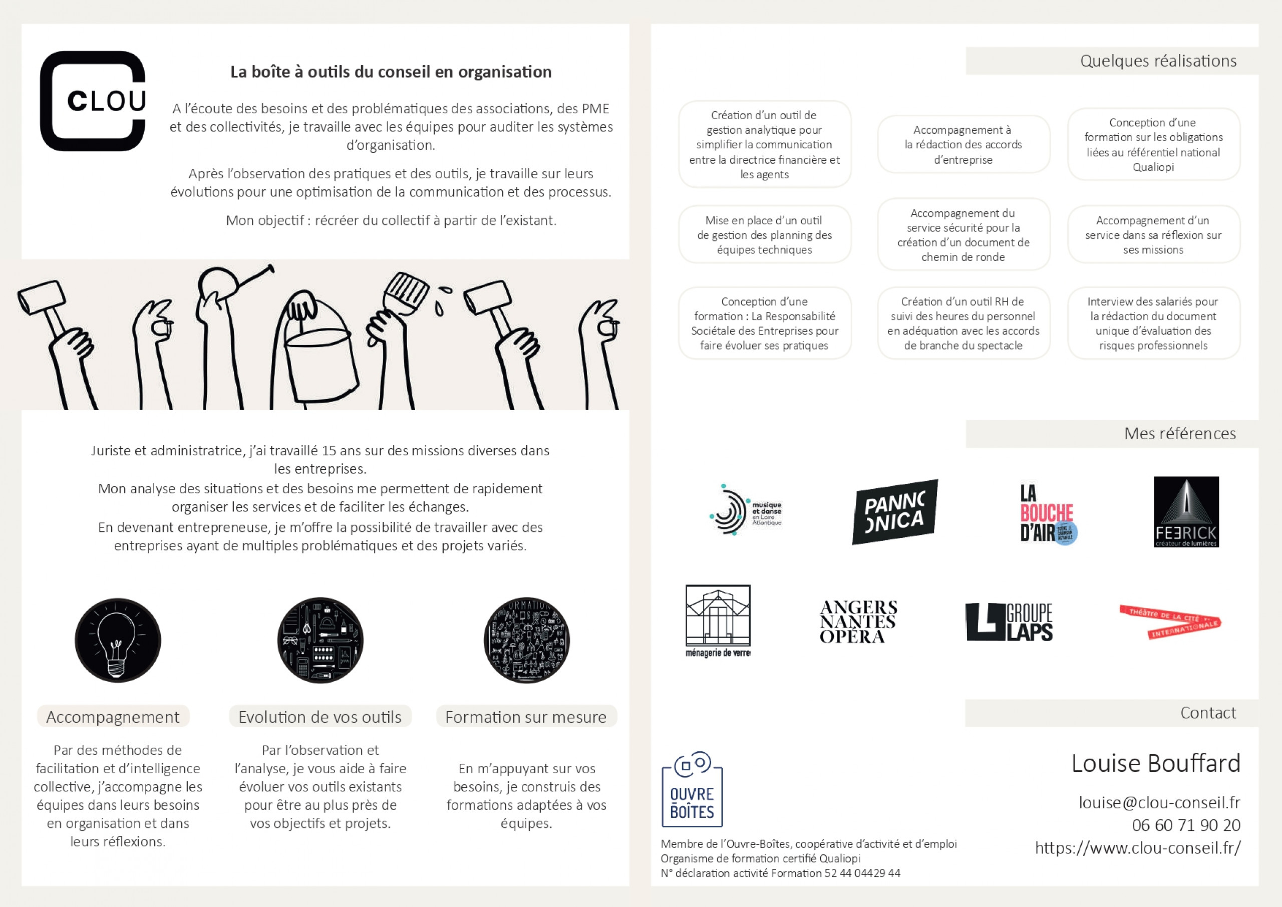 Facilitation graphique des activités de Clou conseil