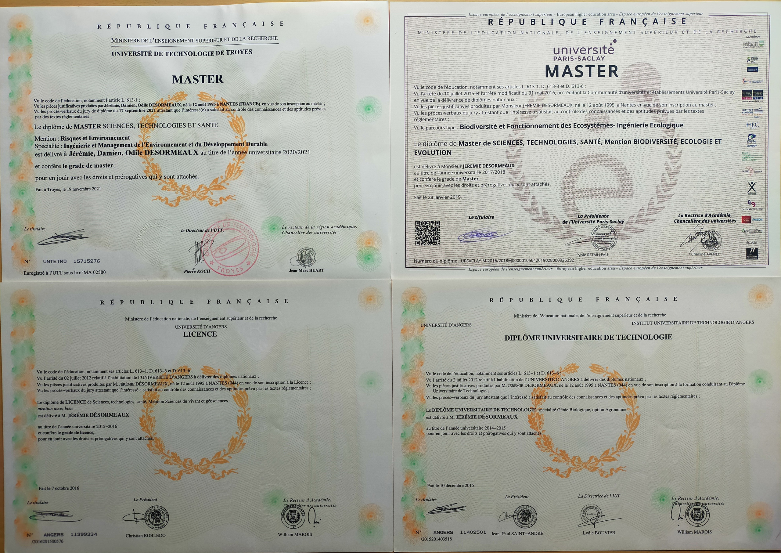Diplômes Universitaires Bac+2 à Bac+5
