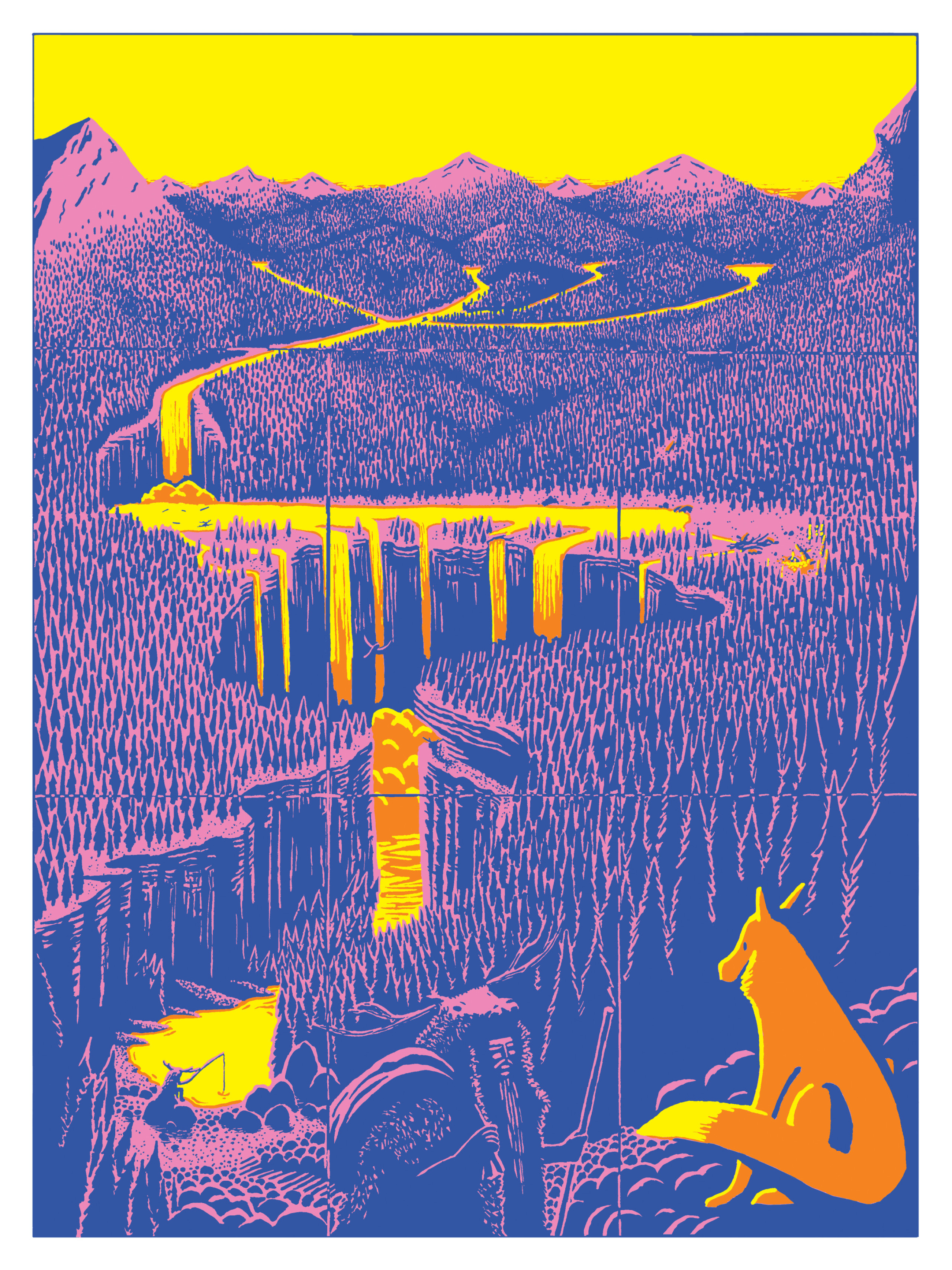 Illustration pour l'exposition sauvage du collectif Patates Illustration sauvage