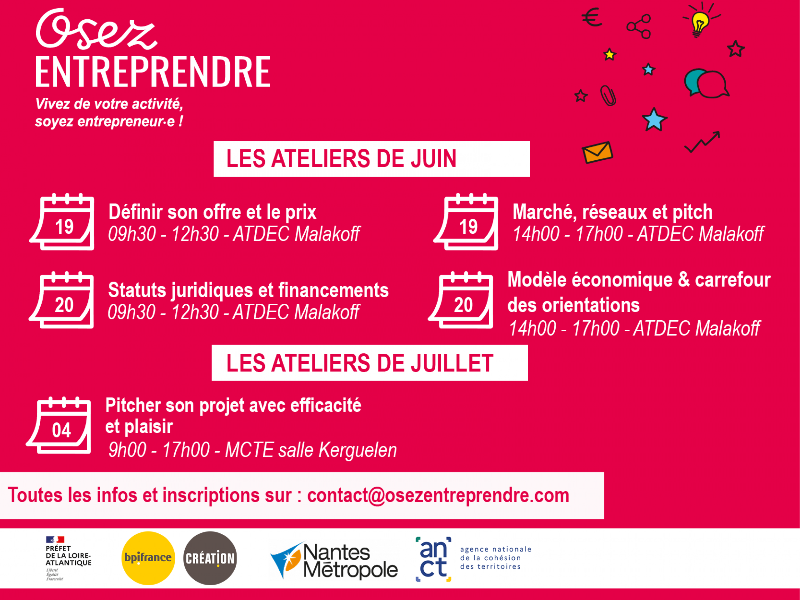 atelier juin et juillet