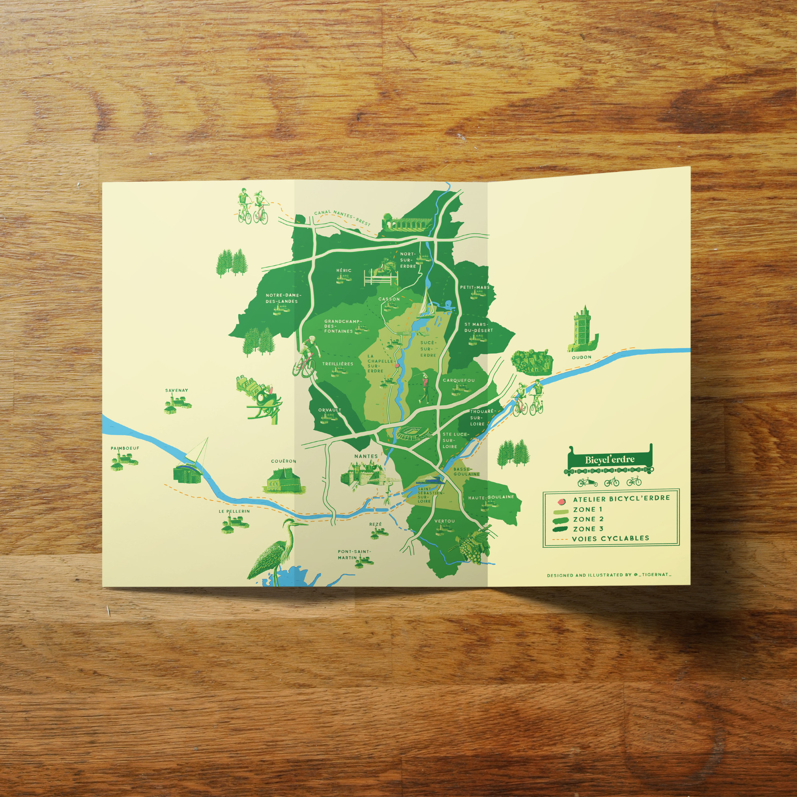 Carte de la région de Nantes et ces lieux marquants Carte de la région de Nantes