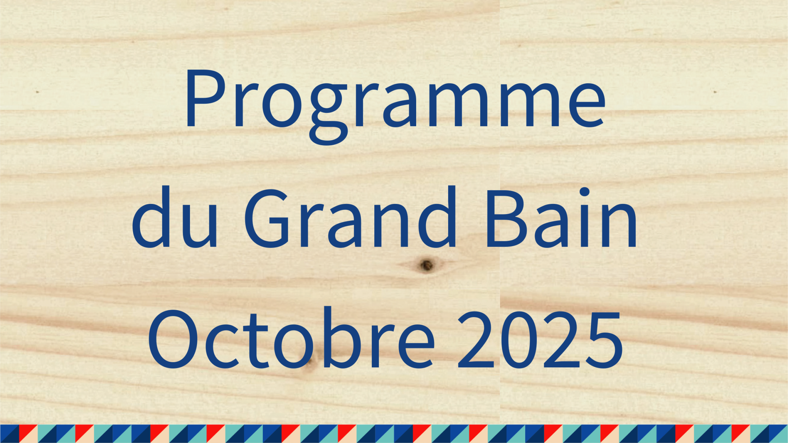 Programme octobre 