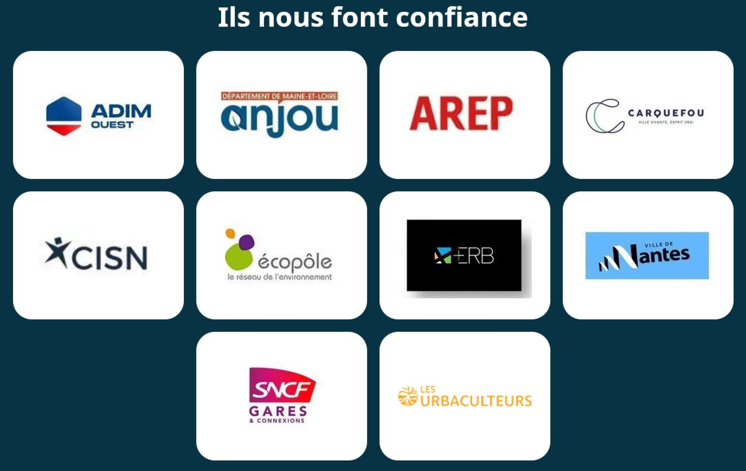 liste de references : AREP, SNCF, CISN, ERB, Ville de Nantes