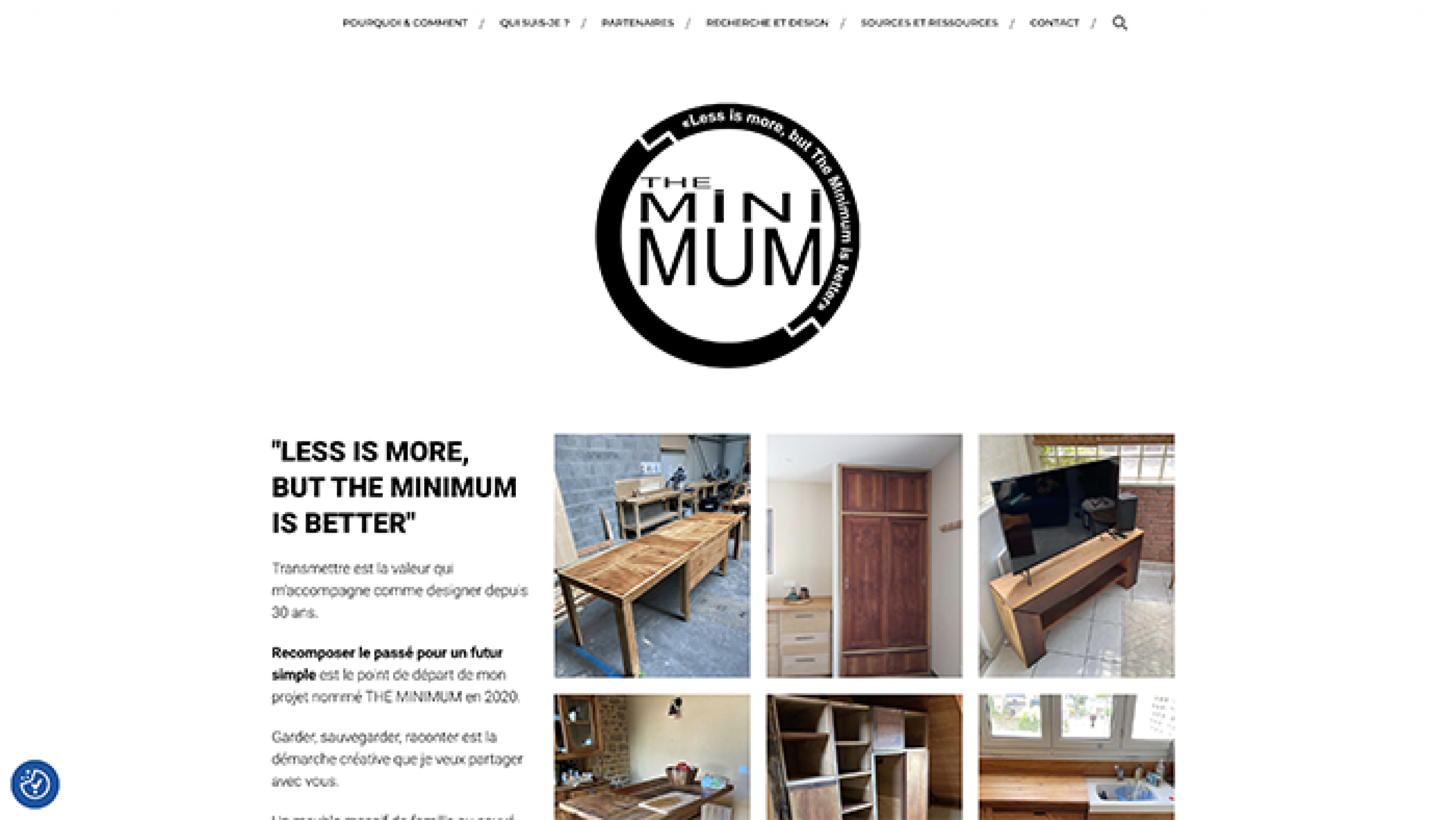 Refonte du site theminimum.fr Visuel site internet tehminimum.fr