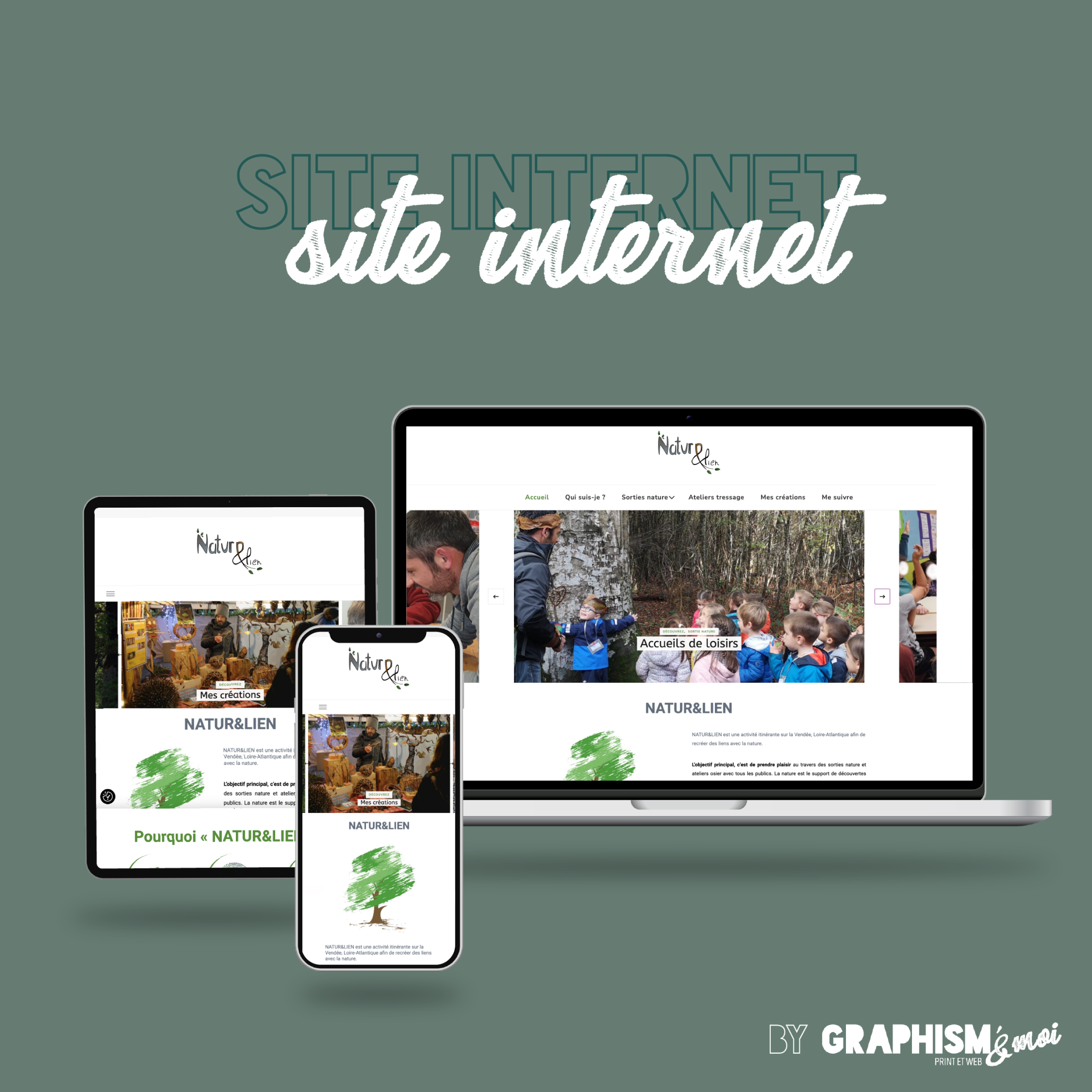 Création d'un site internet Visuel du site www.naturelien.com