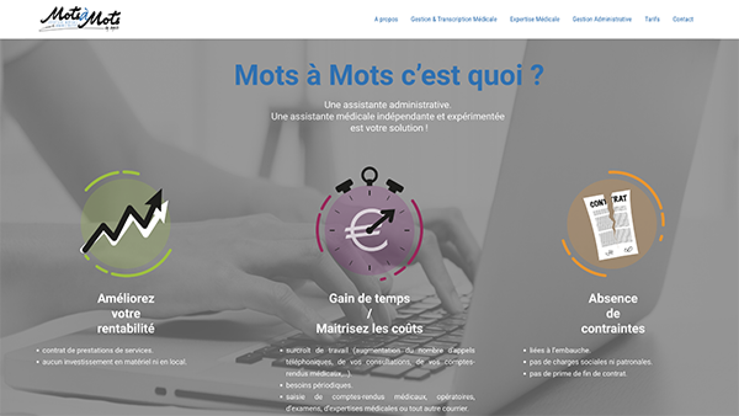 Création du site mots-a-mots.fr Visuel site internet mots-a-mots.fr
