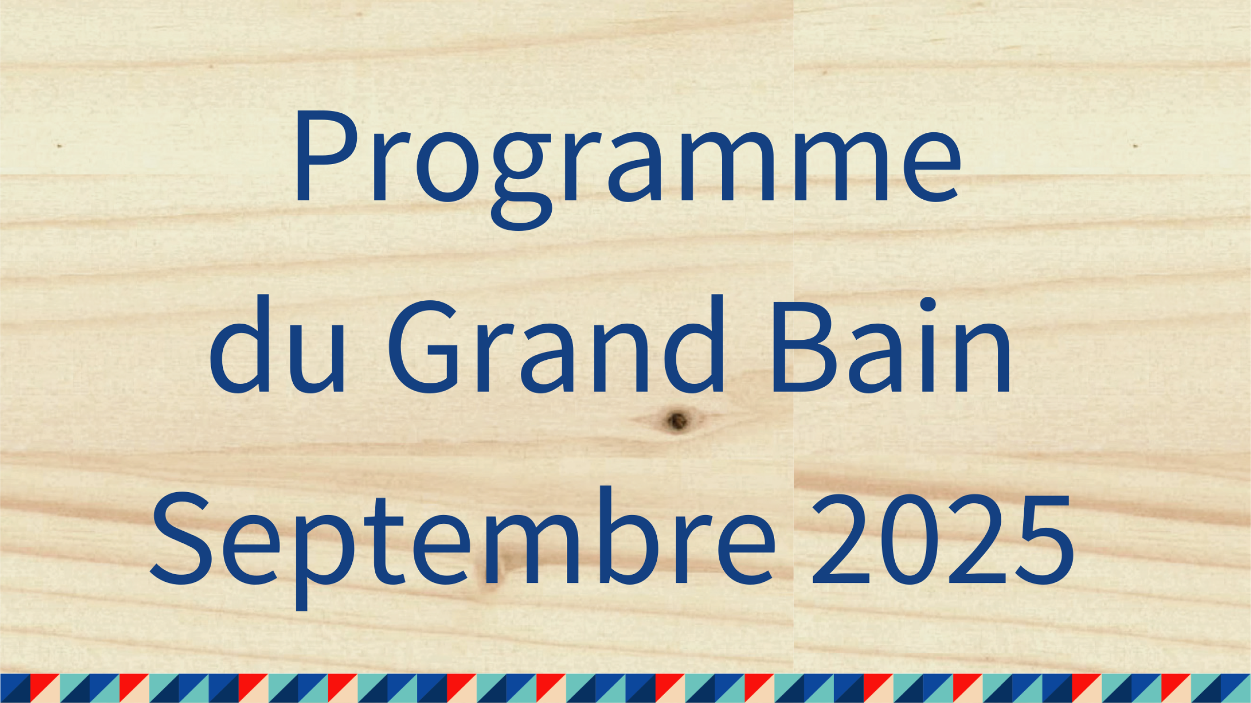 Programme de septembre