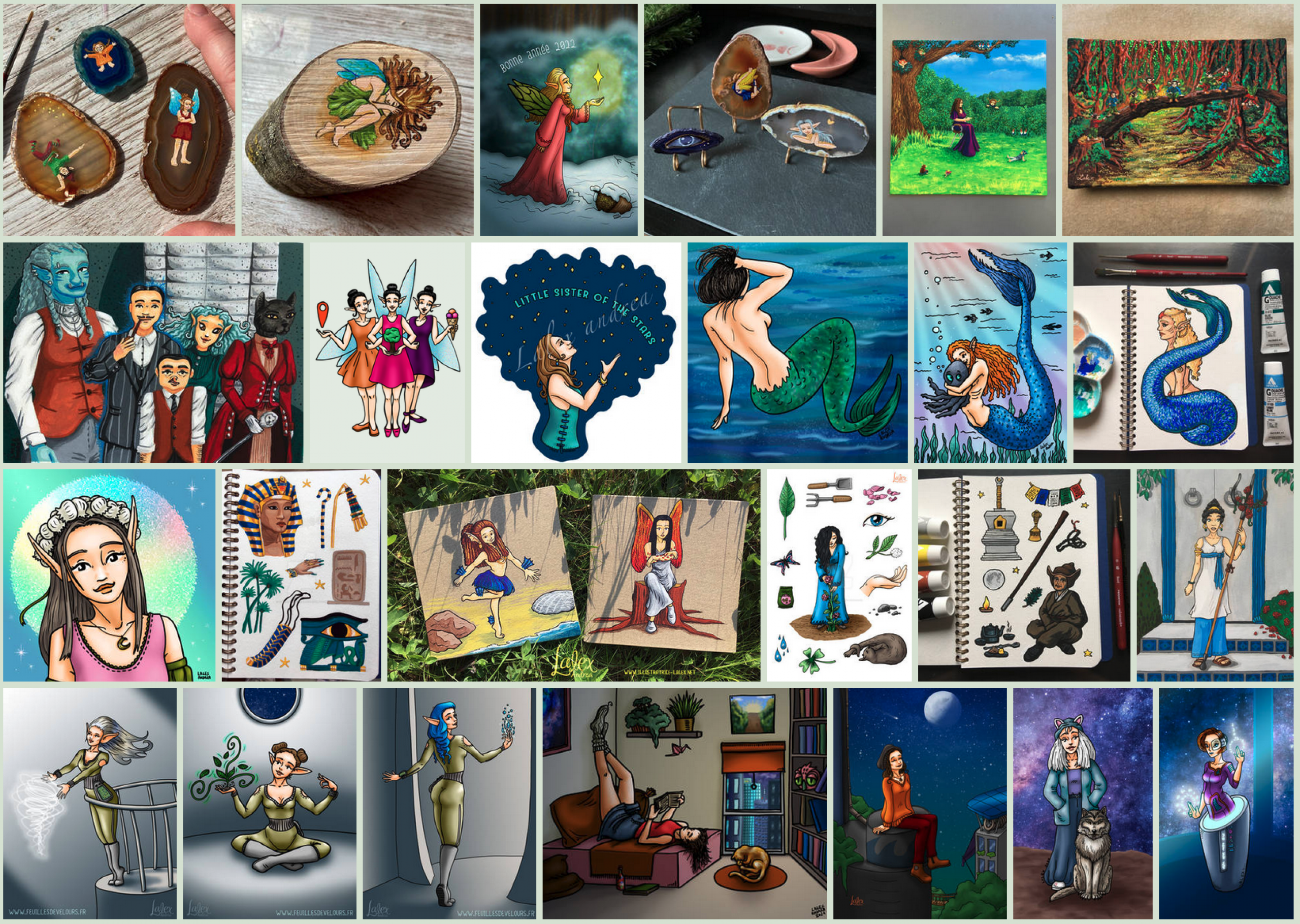 patchwork illustrations