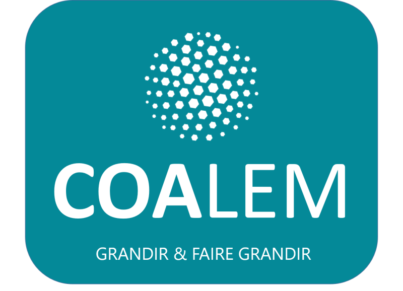 Logo de l'enseigne Coalem avec le slogan Grandir & faire grandir