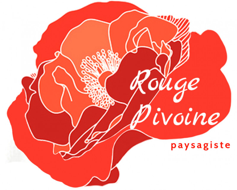 Logo Rouge Pivoine Paysagiste