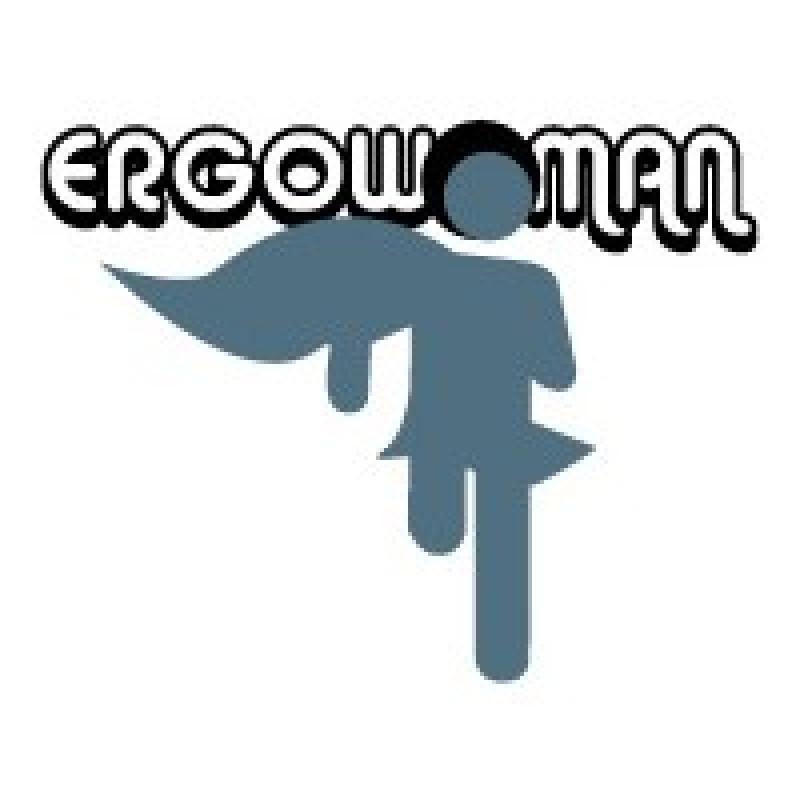 Logo de Ergowoman : une femme avec une cape